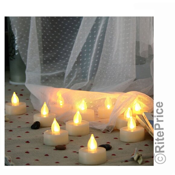 6 PCS Battery Operated LED Flameless Tea Light Candles Long Lasting (2 Pack) - Picture 6 of 8